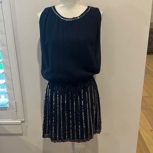 Greylin Navy Beaded Dress